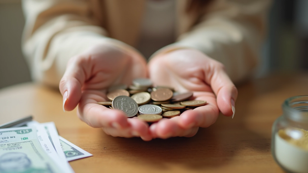 Úspory v kopijích, spořitelna, peníze v rukách