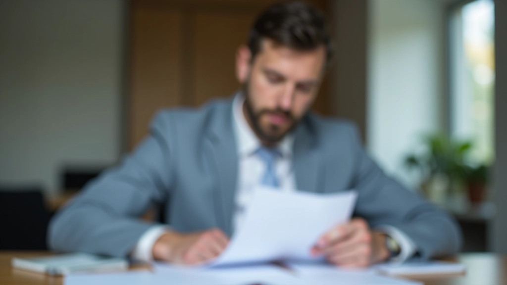 Muž sedí u stolu s papíry na hypotéku a kalkulačkou, plánuje nákup