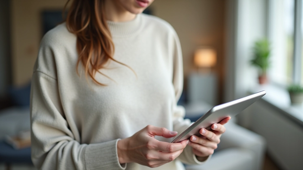 Žena se kouká na tablet s grafem zvyšujícího se finančního vývoje